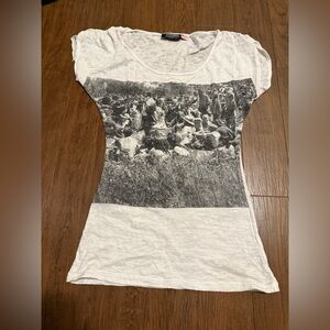 Burnout print t shirt